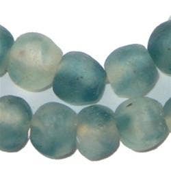 The Bead Chest - Wholesale Beads - 14mm Blue Wave Marine Recycled Glass Beads1