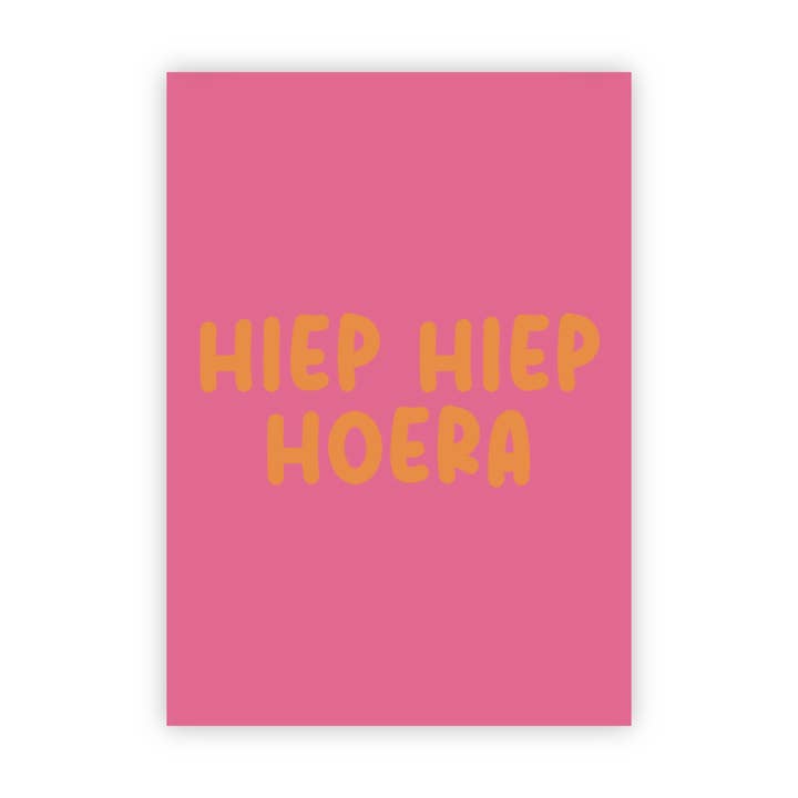 Dubbele wenskaart | Hiep hiep hoera voor wholesale door Wensjegeluk