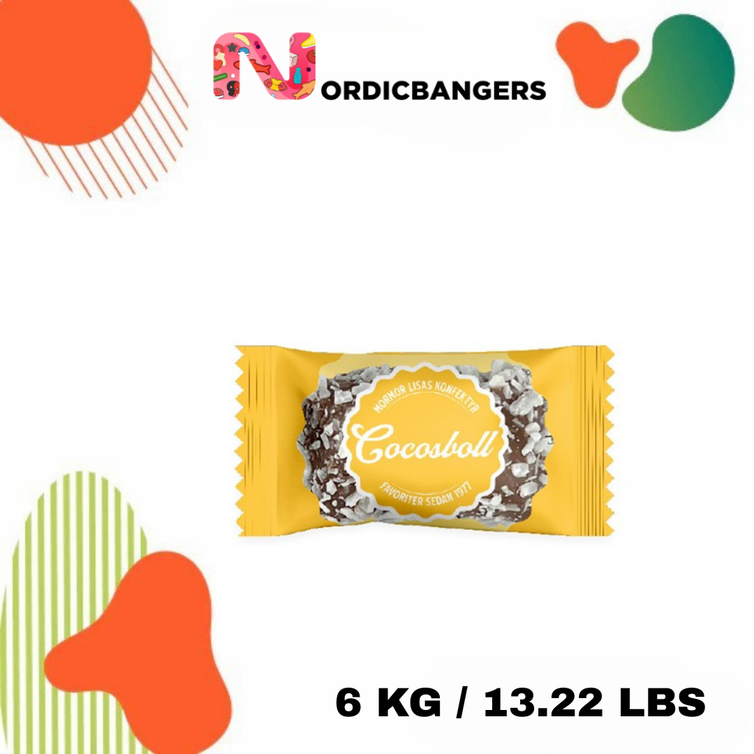Nordicbangers - Swedish Candy Supply - Wholesale Chocolate Covered Sweets - Kokosboll 2KG2