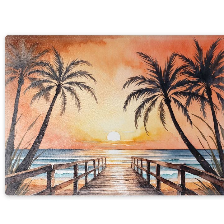 Beach Cutting Board for wholesale by Traci's Fun Creations
