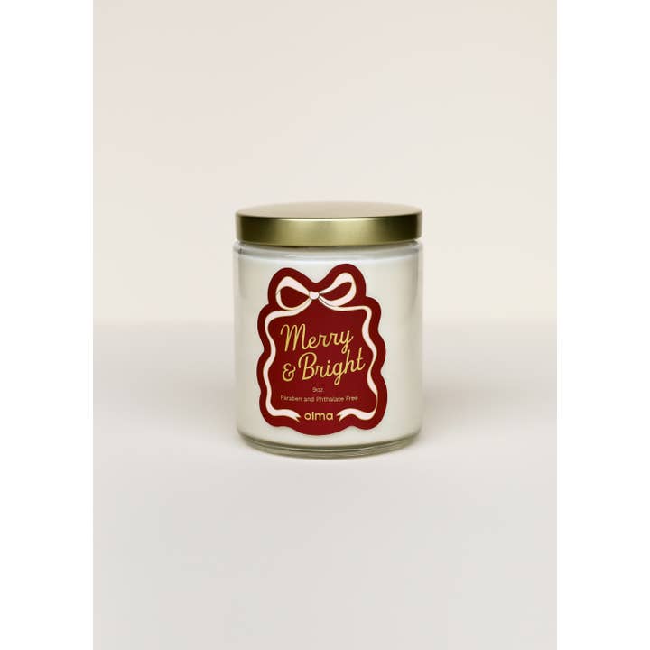 JaxKelly Candles - Wholesale Jar/Filled Candle - Merry & Bright - Holiday Christmas Candle - 9oz Clear 4
