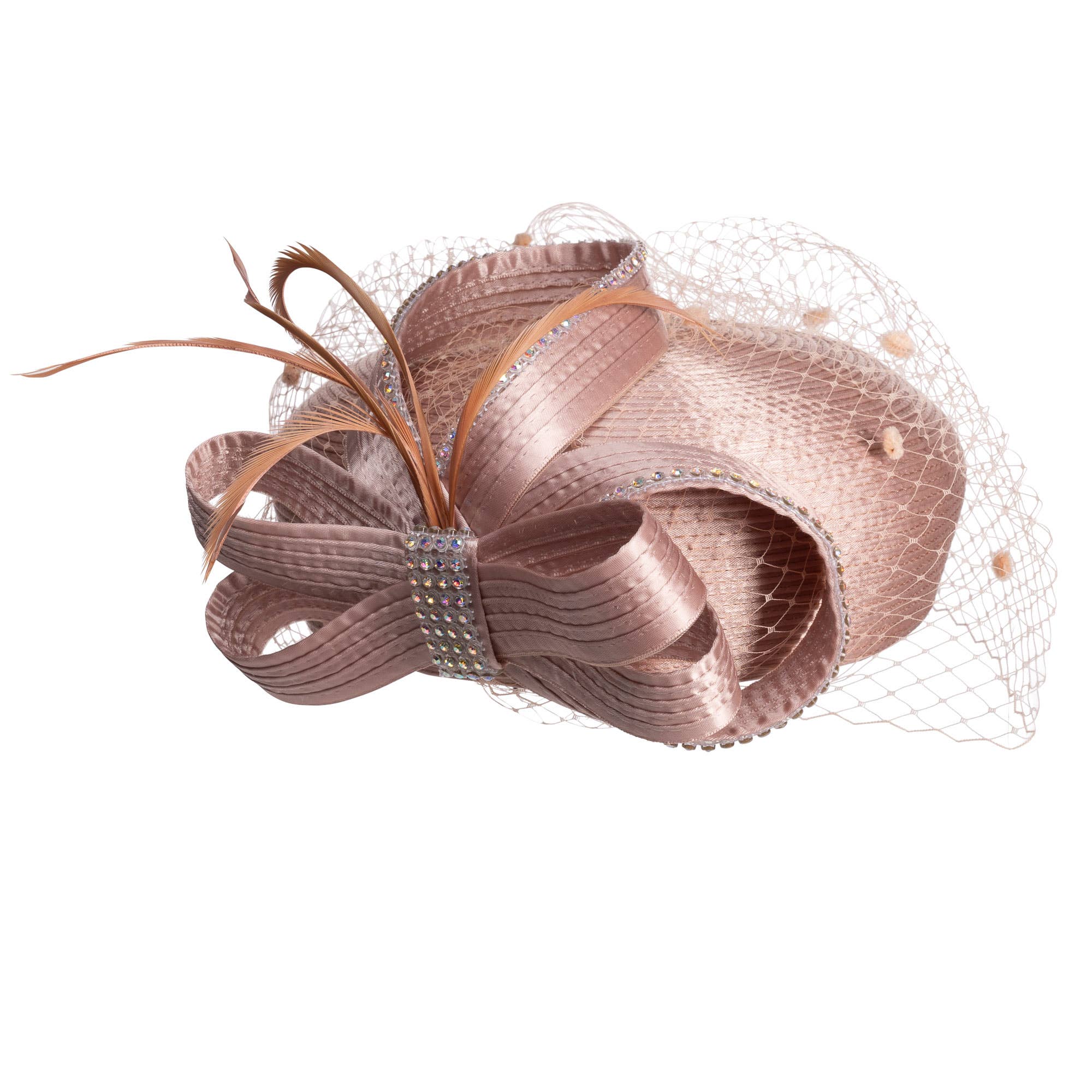 KaKyCo - Wholesale Fascinator Hat - Women's - Satin Ribbon Veil Pillbox | 32155917