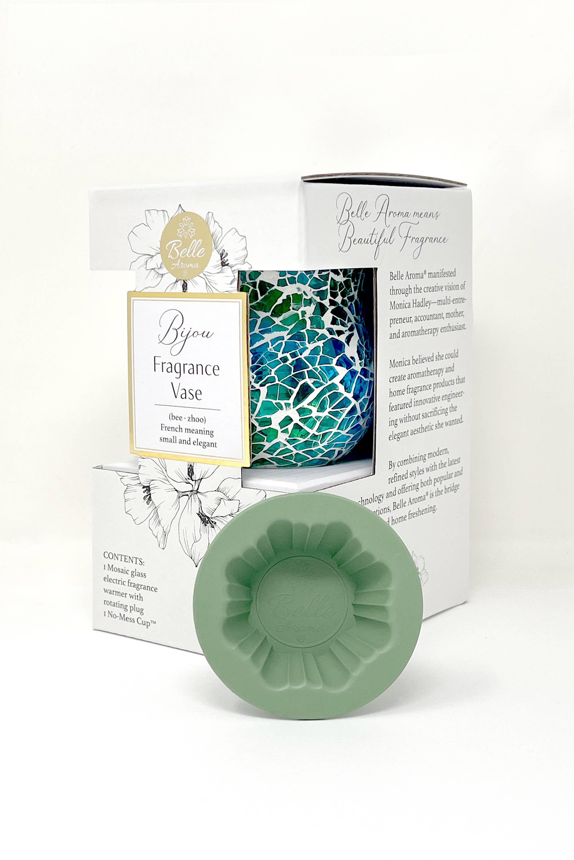 Belle Aroma® - Wholesale Wax Warmer - Bijou Fragrance Vase™ Eco-Friendly Wax Warmer with LED Glow3