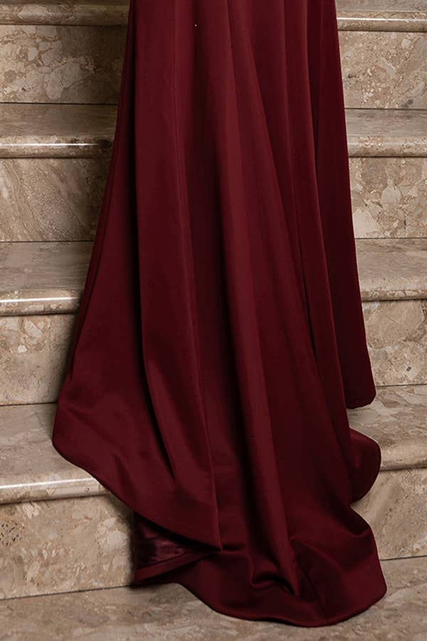 Babyfox Apparel - Venta al por mayor Vestido de fiesta - Mujer - Vestido ajustado de satén con un hombro descubierto6