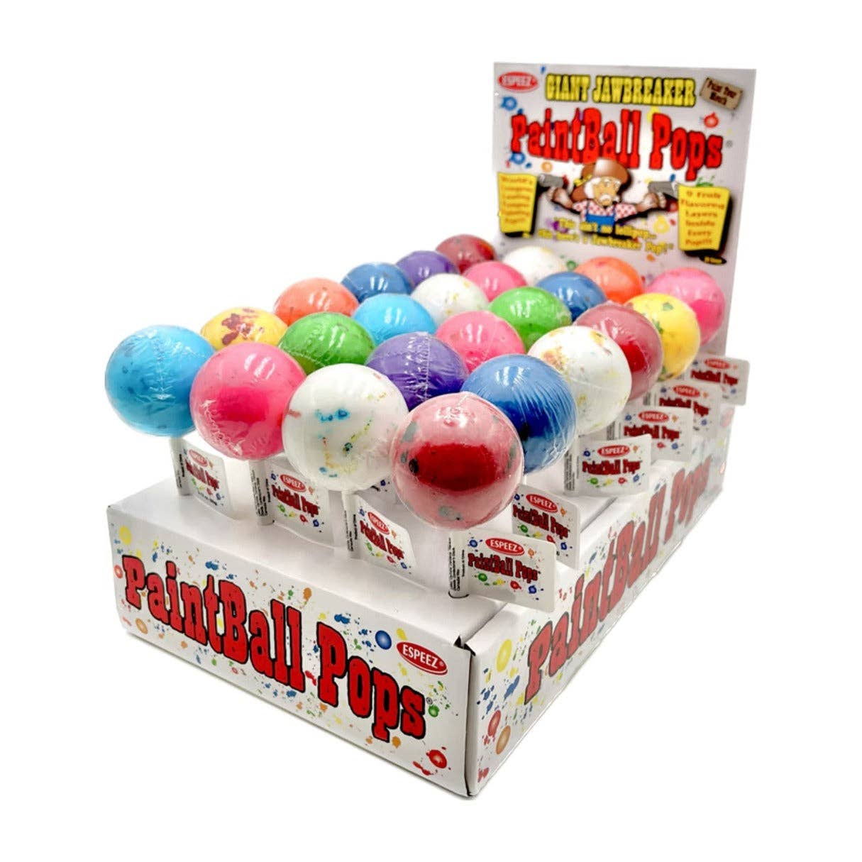 I Got Your Candy - Venta al por mayor Golosinas duras - Pops de paintball Espeez, 2,3 onzas, 192 unidades0