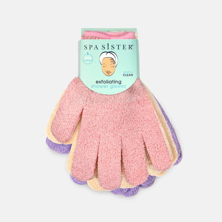 Bath Accessories Company - Wholesale Exfoliating Gloves/Mitts - Exfoliating Shower Gloves - Three Pairs