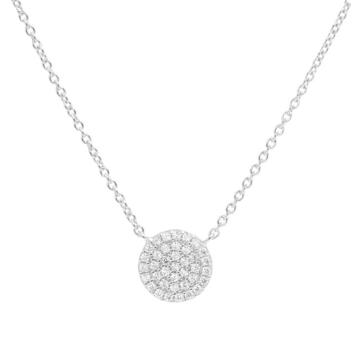 Collier Pave Disk pour la vente par Kamaria Jewelry