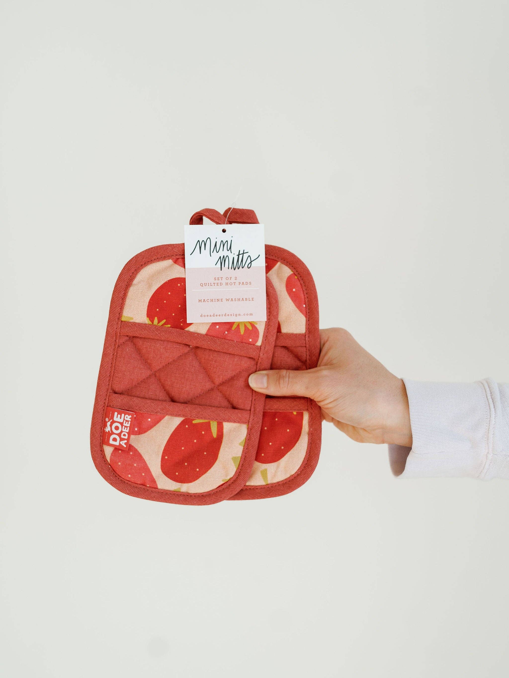 Doe A Deer - Wholesale Oven Mitt/Pot Holder - Strawberry Mini Mitts1
