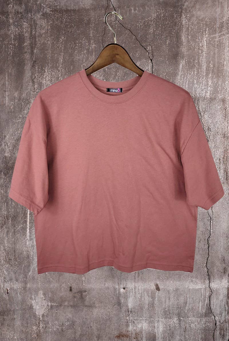 MINEB - Wholesale T-Shirt - Women's - Short Sleeve Crew Neck Crop Tee1