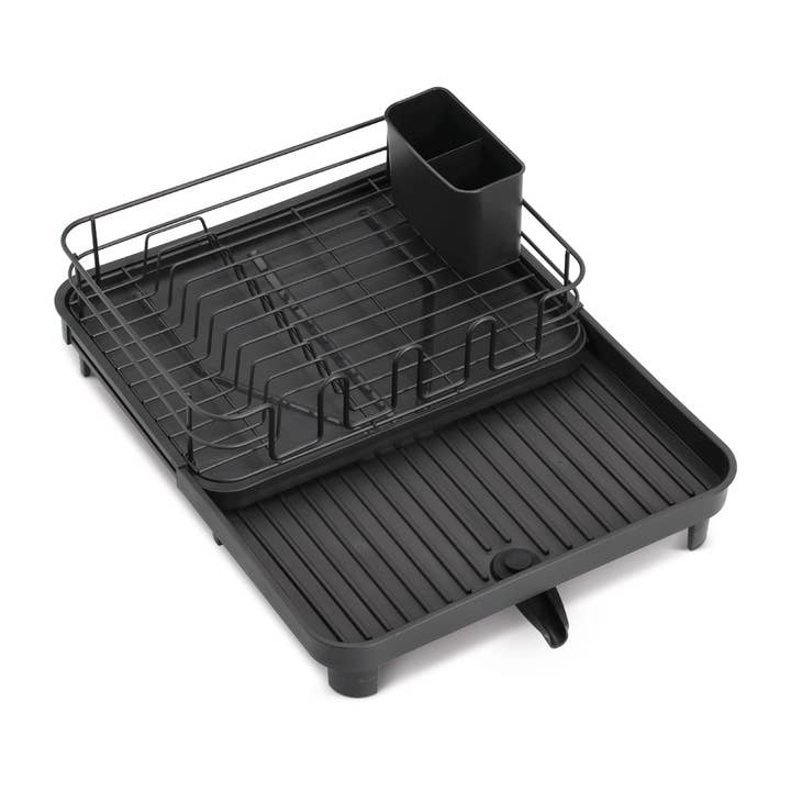 Dish drainer, plastic/metal, black for wholesale on Faire3