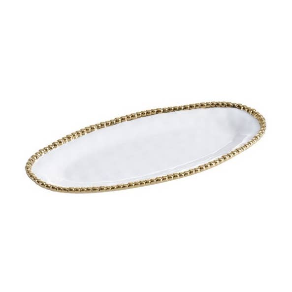 Porção Pequena Oval - 34.9x15.2x3.2cm - GOLDEN SALERNO por atacado de Pampa Bay