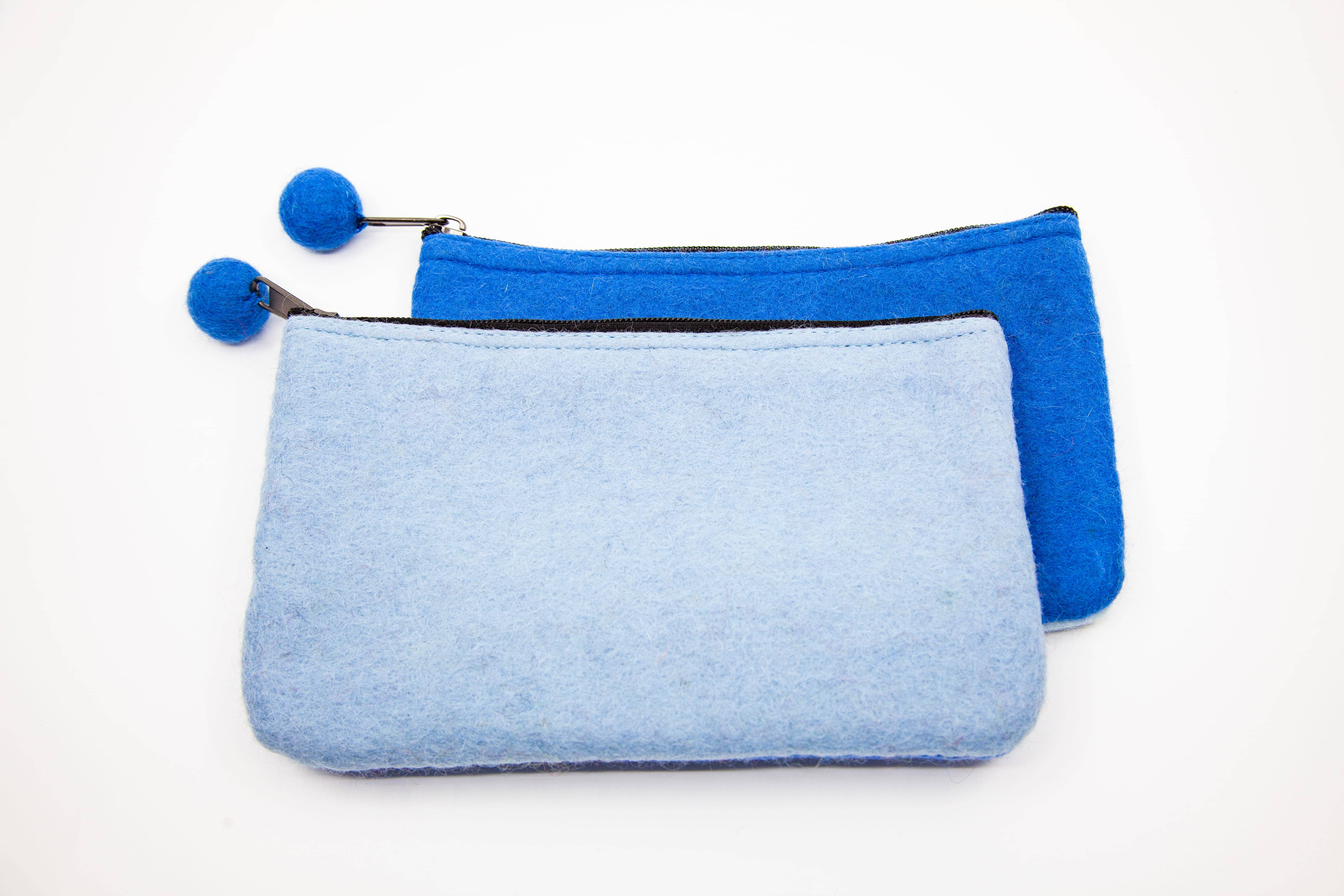 Fibres of Life - Wool & Felt - Wholesale Pouch - Women's - 2-Tone Medium Organizer Pouch | Felt Zip Pouch | Makeup Bag11