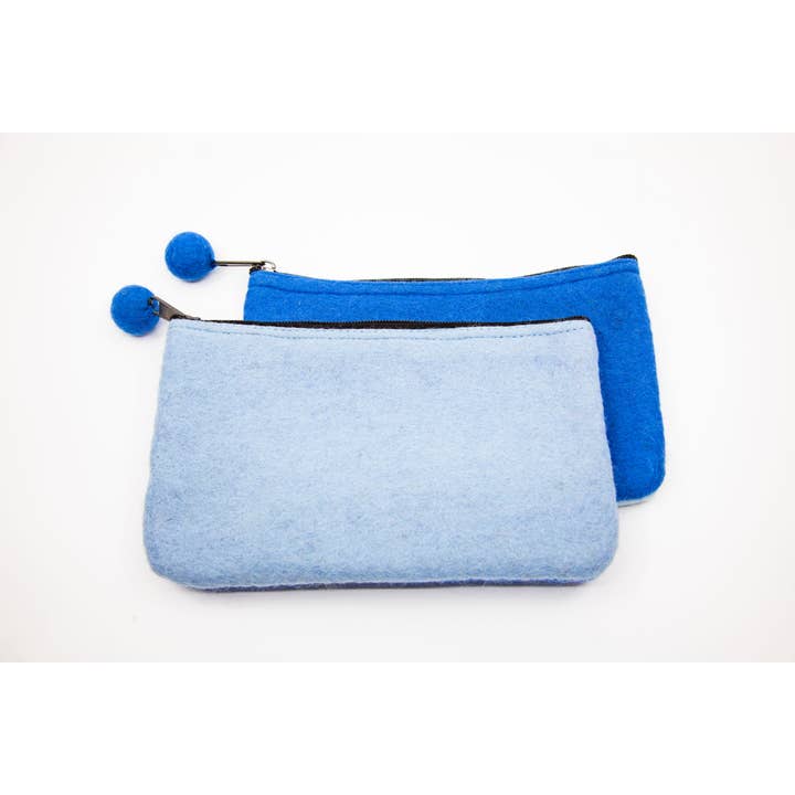 Fibres of Life - Wool & Felt - Wholesale Pouch - Women's - 2-Tone Medium Organizer Pouch | Felt Zip Pouch | Makeup Bag11