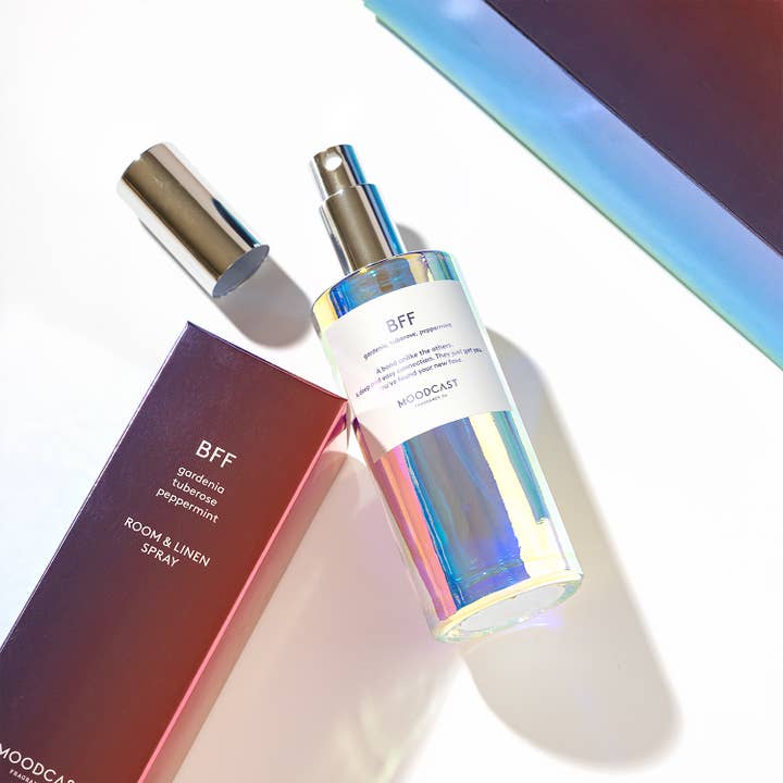 Moodcast Fragrance Co. - Wholesale Room & Linen Spray - Room & Linen Spray - Vibes - BFF - 3.4 oz Glass Bottle1