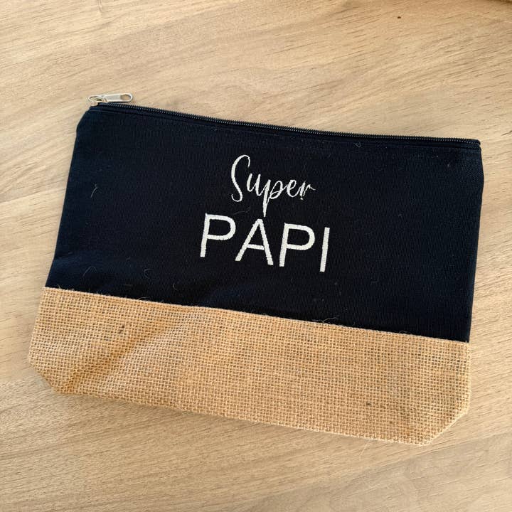 Embroidered kit, Super grandpa or super dad for wholesale by L'atelier d'Emilie
