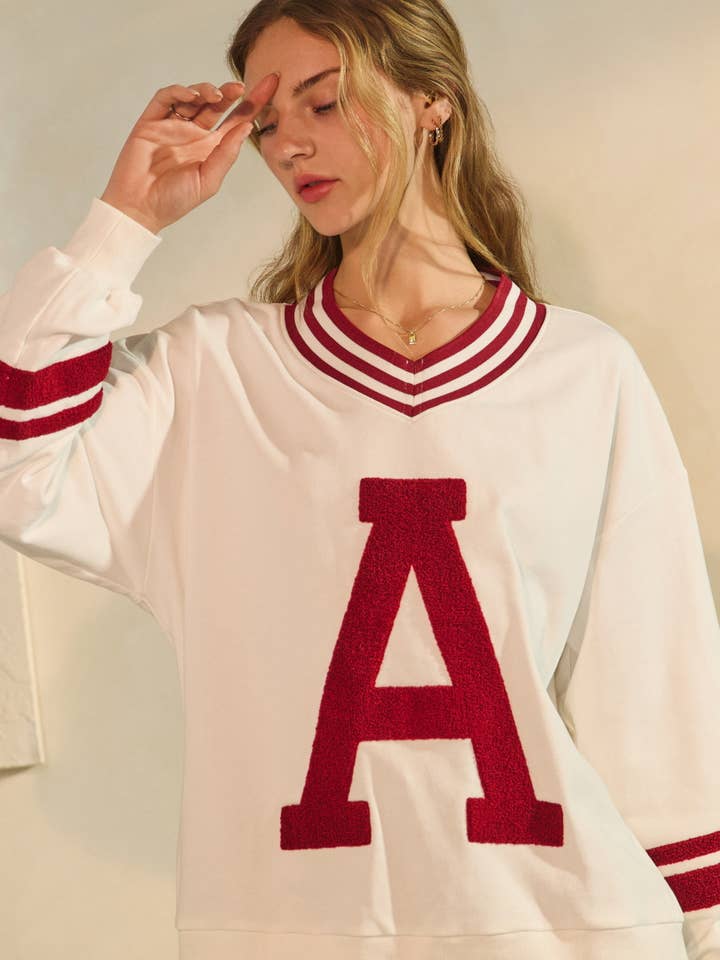 Pullover ispirato al varsity per la vendita all'ingrosso da parte di Oddi