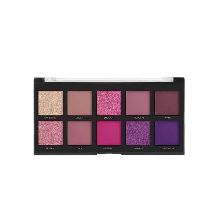 Profusion Cosmetics - Venta al por mayor Paleta de sombras de ojos - Paleta de sombras de ojos altamente pigmentada de 10 tonos, fucsia