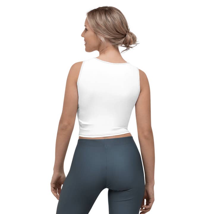 POKER NATION - Wholesale Tank Top - Women's - POKER NATION WHITE BODY HUGGING CROP TOP