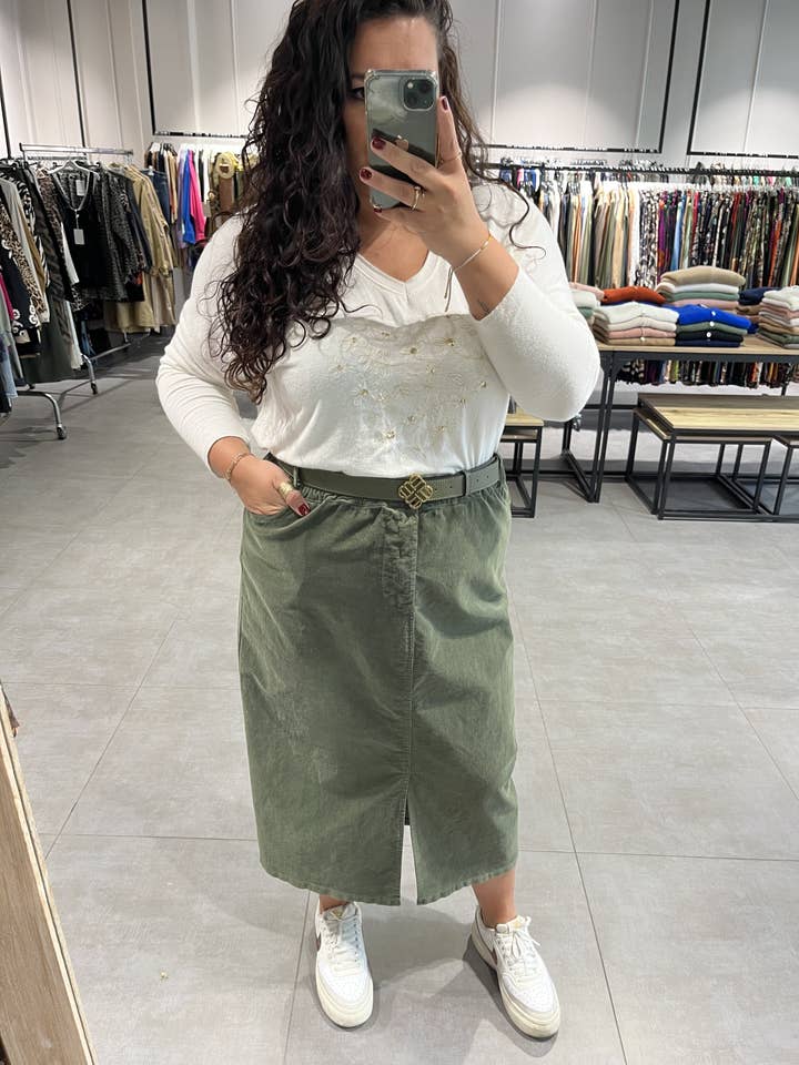 Grande Taille - Jupe longue en suédine pour la vente par C'MELODIE