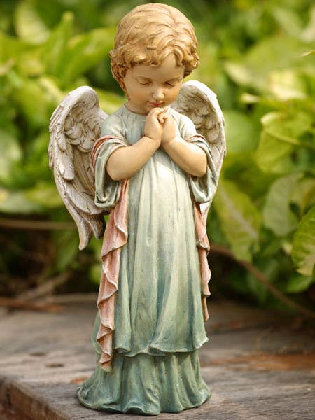 Praying Child Angel Garden Statue Item #19222 for wholesale by Napco