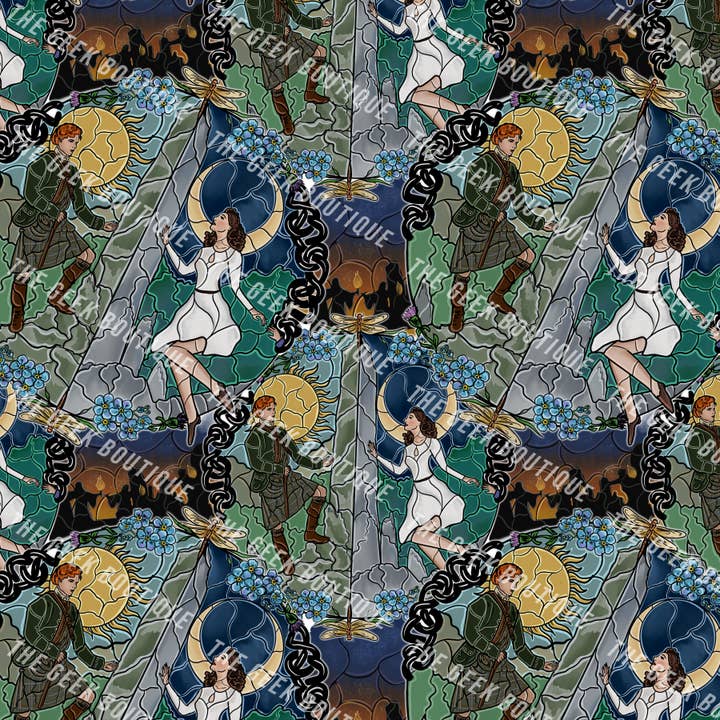 The Geek Boutique - Wholesale Tote Bag - Women's - Scottish Romance SG Book Novel TV Large Zipper Tote Bag1