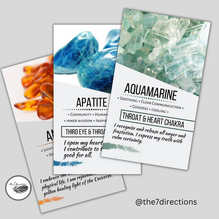 The 7 Directions - Wholesale Tarot Cards - A-B Wholesale Pack of 20 crystal meaning cards (ONE DESIGN)