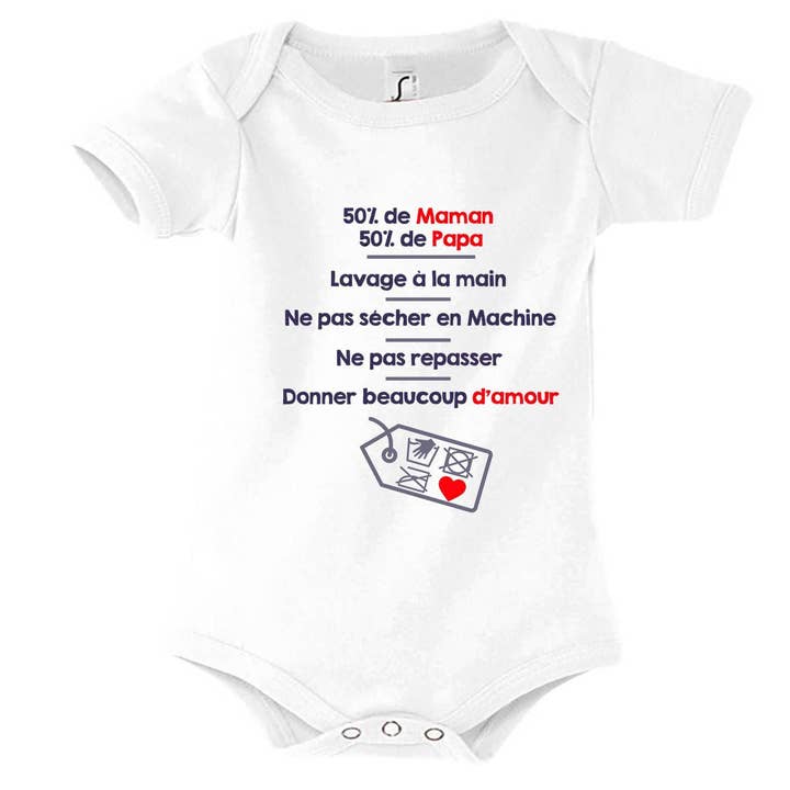 Body bébé Humour mode d'emploi pour la vente par Planetee
