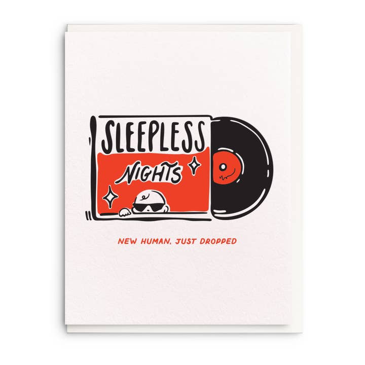 Nouveau-né, Carte de Félicitations pour Bébé en Letterpress pour la vente par Dahlia Press