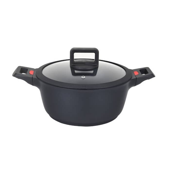 Dutch Oven With Glass Lid 24cm Cast Aluminum for wholesale by Cuivres de France-Baumalu