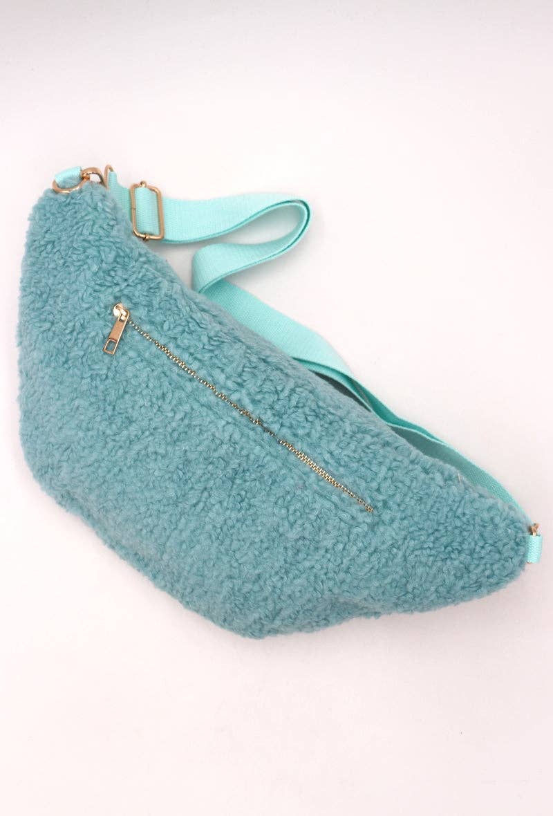 LIL' MOON - Venta al por mayor Riñonera - Mujer - Cangurera #LM2023 -22 efecto piel de oveja con cierre y bolsillos3