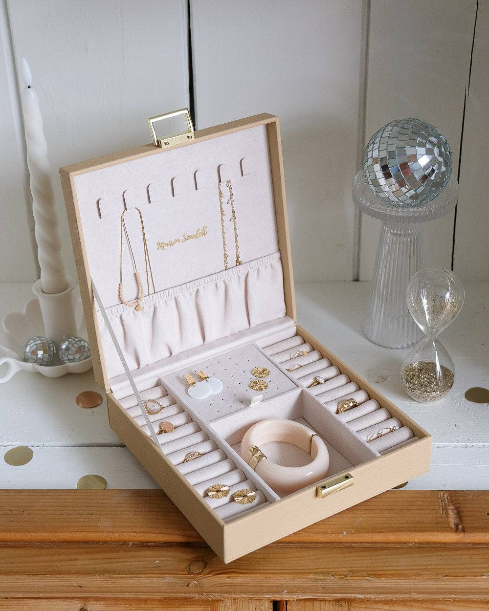 Maison Scarlett – Organizador/caixa de joias por atacado – Caixa de jóias Anne PU5