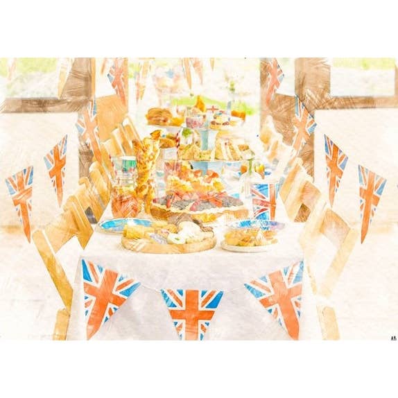 Carte. Fête du couronnement pour la vente par Amabel Illustrations