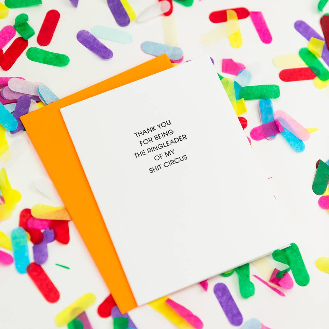 Chez Gagné – wholesale Tackkort – Tack för att du är ledare för min skitcirkus - Tack - Roligt kort3