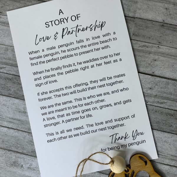 Plums & Roses - Wholesale Ornament - Love - Partnership Penguin Ornament1