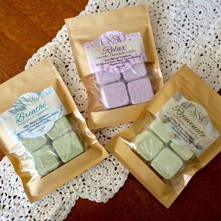 Enso Naturals Apothecary - Wholesale Shower Steamer/Bomb - Breathe Aromatherapy Menthol Shower Steamers Gift Set