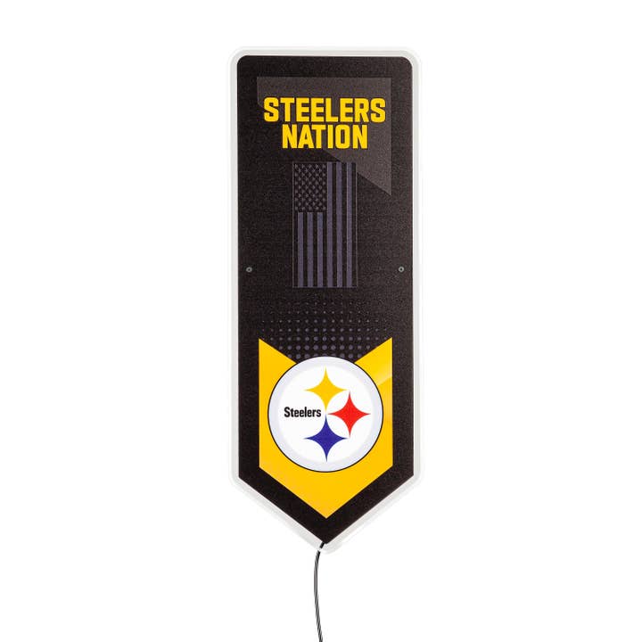 LED Wall Decor, Pennant, Pittsburgh Steelers for wholesale by Evergreen Enterprises