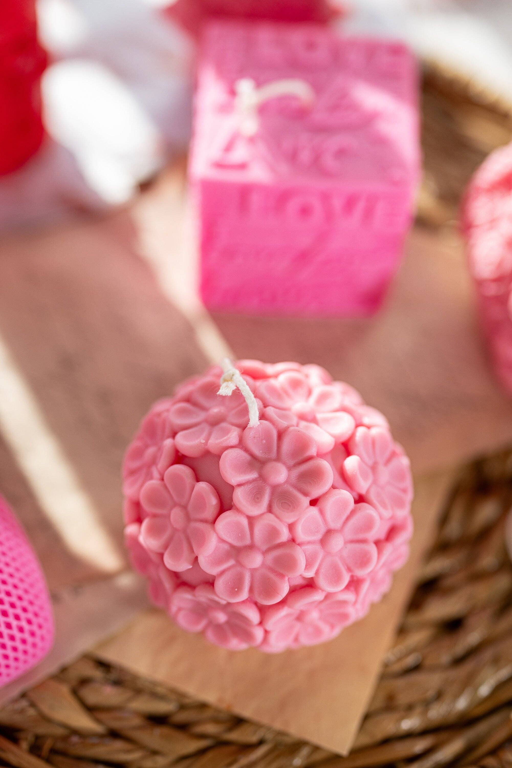 MySunshineCandless - Vente Bougies originales - Bougie en forme de bol à fleurs, bougie en forme de fleur, bougie d'amour, épingle4