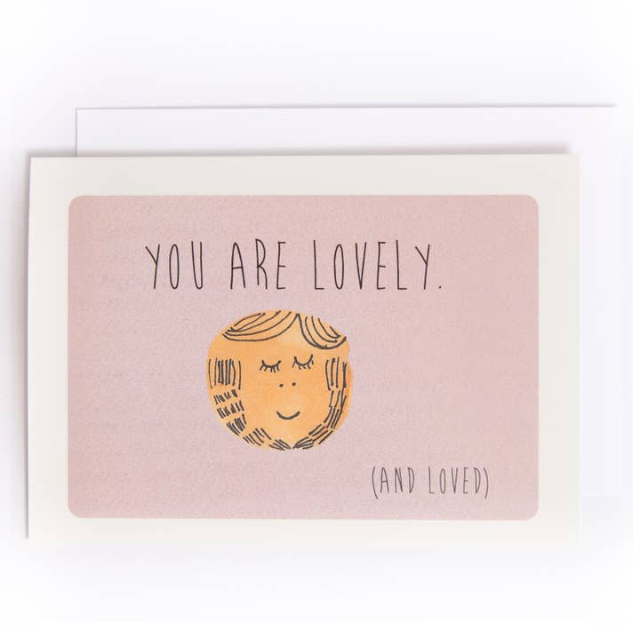 Carte Lovely and Loved pour la vente par The Invisible Kitten