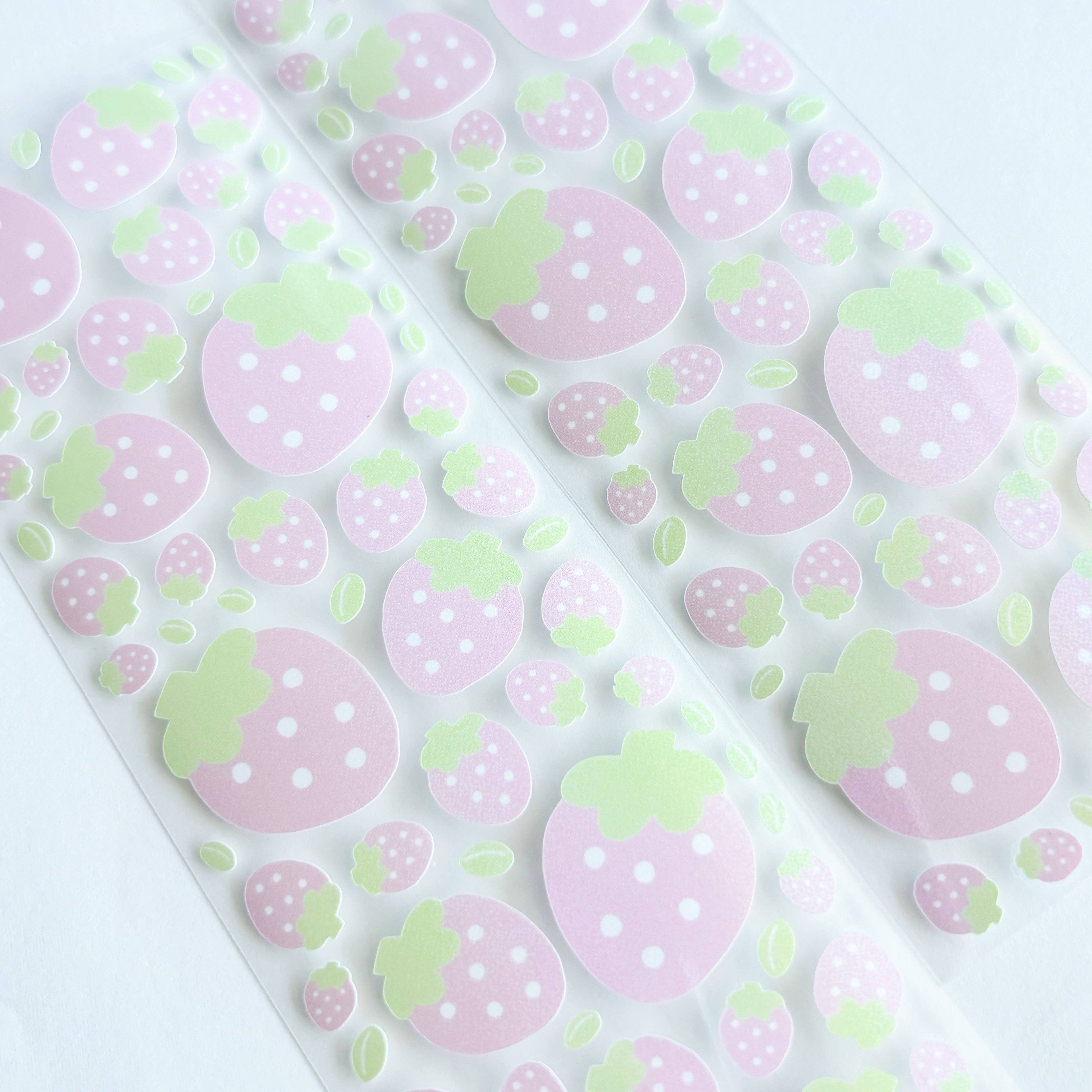 Borah Studio - Wholesale Sticker - [borahstudio] Strawberries Deco Sticker Sheet1