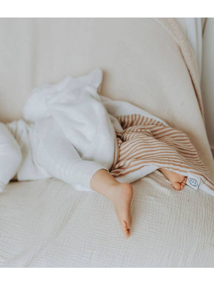 Manufacture des bébés français - Wholesale Bedding Blanket - Kids & Baby - Caramel striped cover5