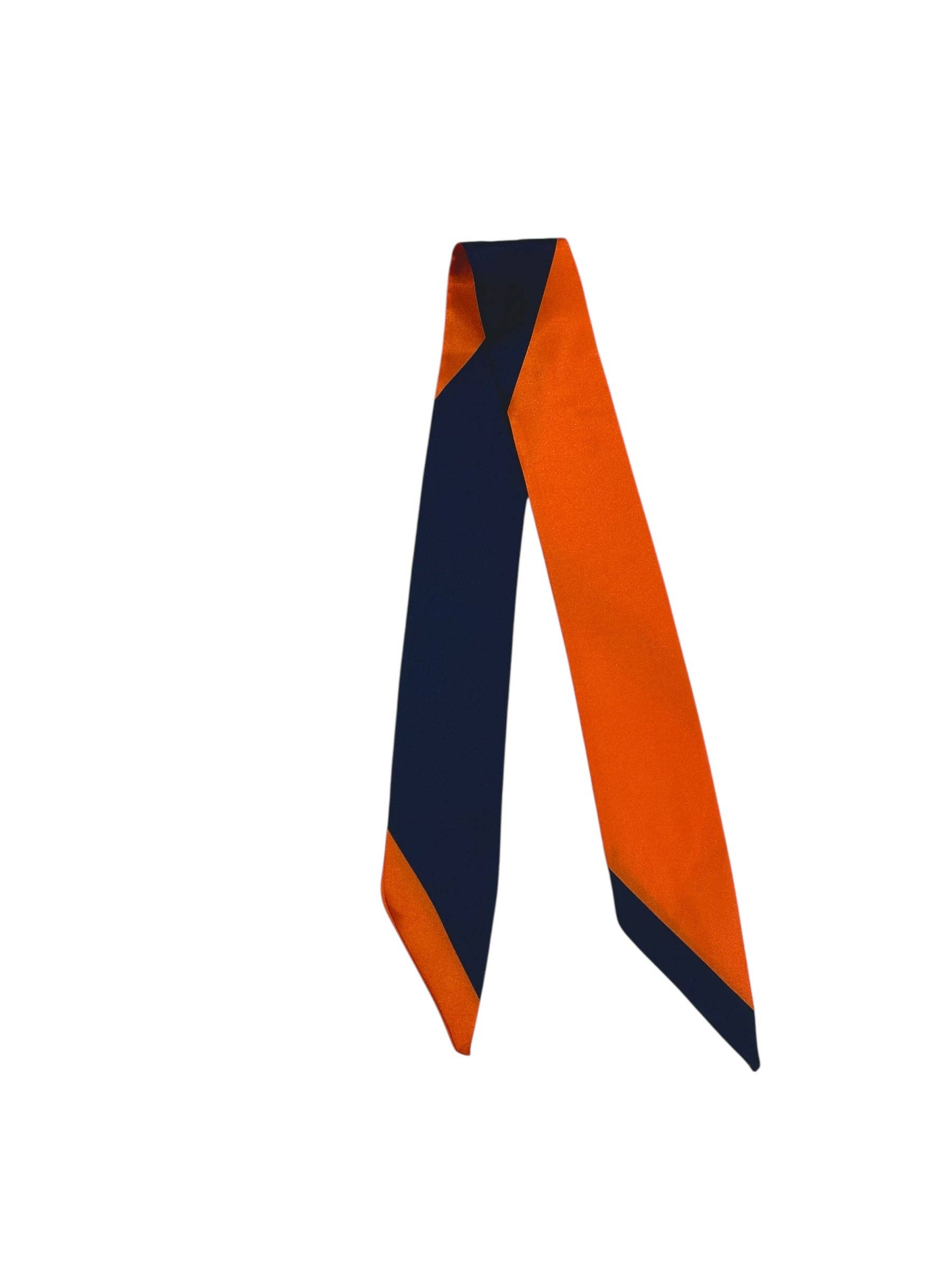 Camel Threads - Wholesale Scarf - Women's - Twilly Scarf (NAVY/ORANGE)0