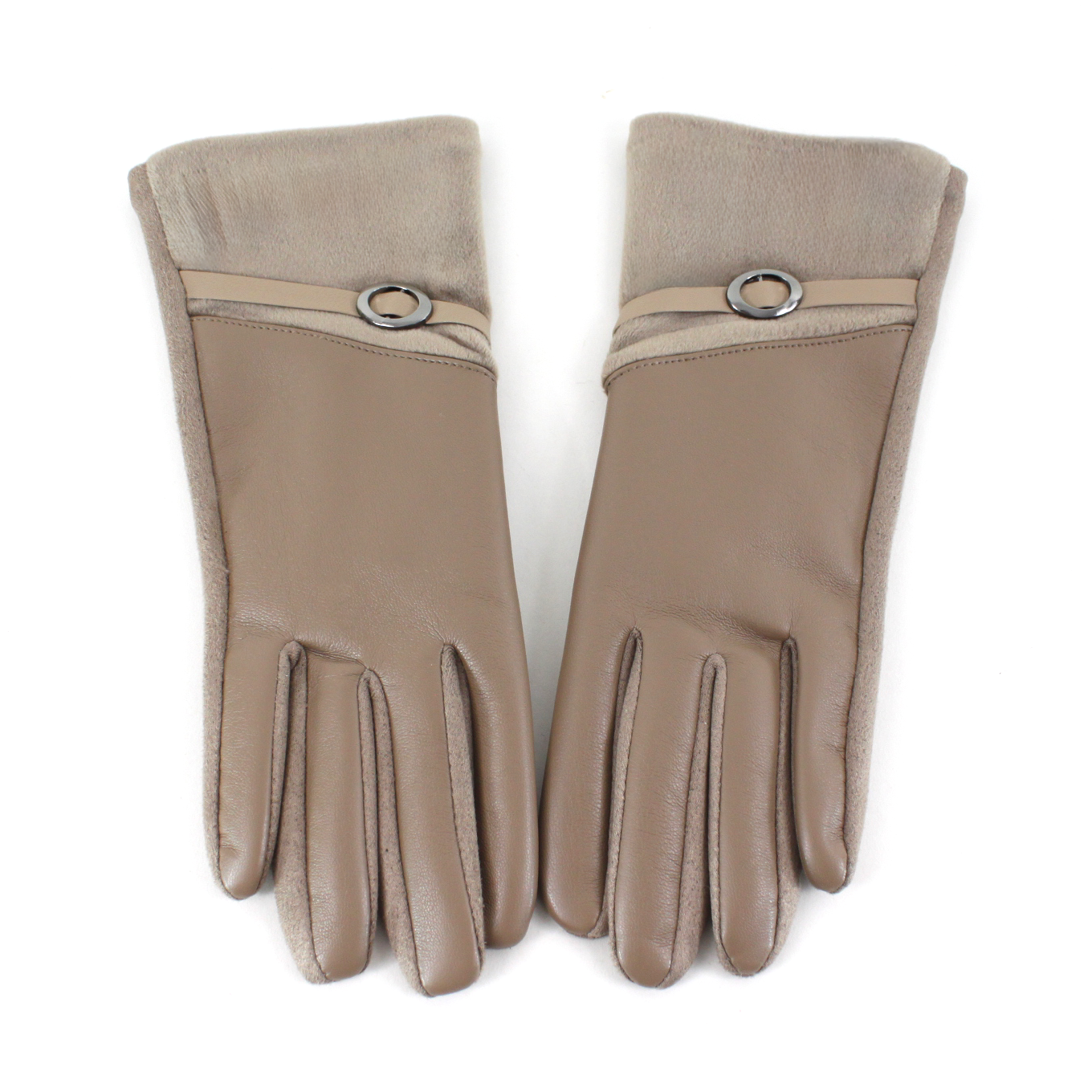 Pretty Persuasions - Wholesale Gloves - Women's - A25010 Velvet Trim Faux Leather Gloves  2