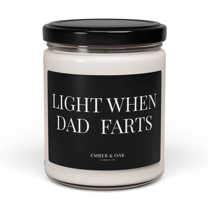 Funny Candle For Dad, Light When Dad Farts Candle, Funny Gift For Fathers Day, Dads Birthday Gift, Dad Christmas Gift for wholesale by Blue & Willow
