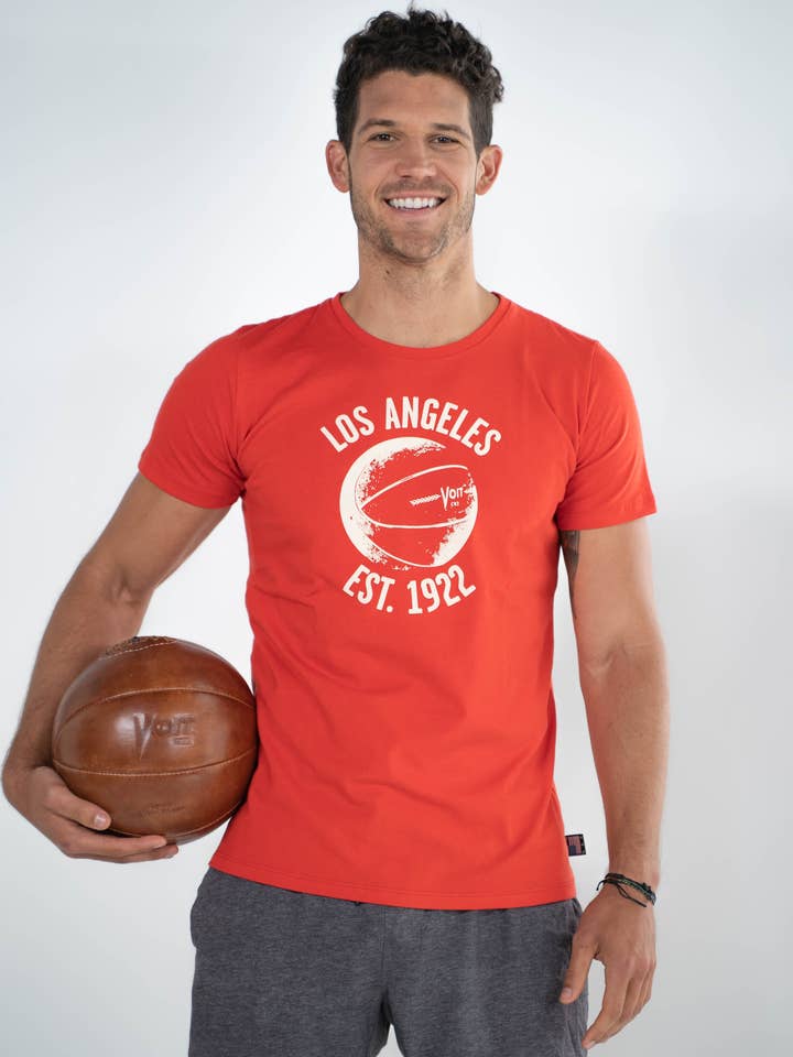 Voit - Wholesale Screen Printed T-Shirt - Men's - Voit, 1922 Legacy Collection, 100% Cotton Vintage Basketball Print T-Shirt (Wholesale)6