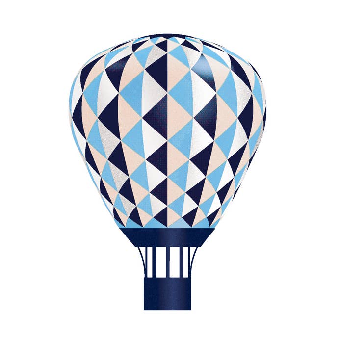 Mongolfiera - Blu/Argento per la vendita all'ingrosso da parte di PaperMatrix