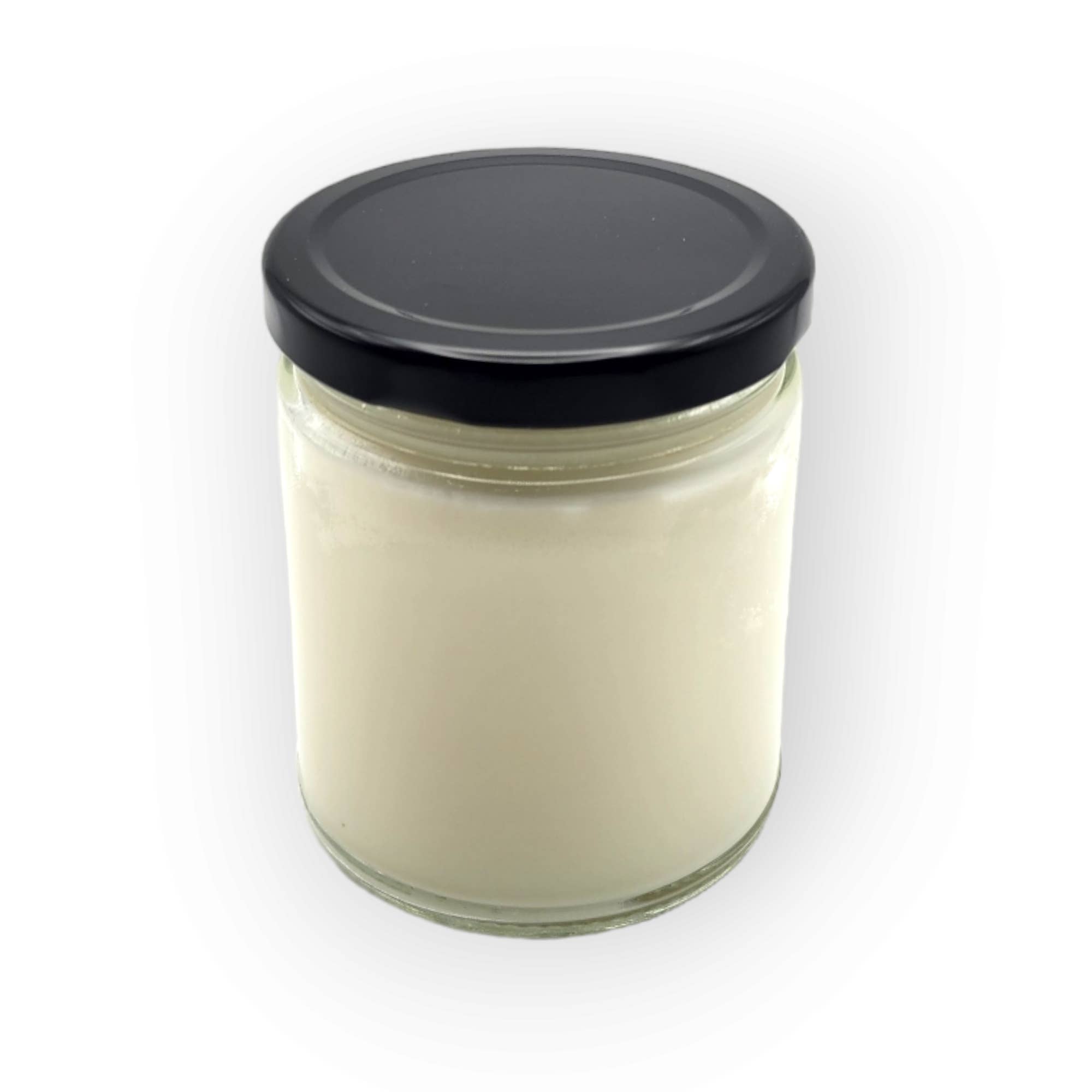 NV Candles - Wholesale Jar/Filled Candle - 8oz Salsa Jar - Maple Sugar - All White - Unlabeled