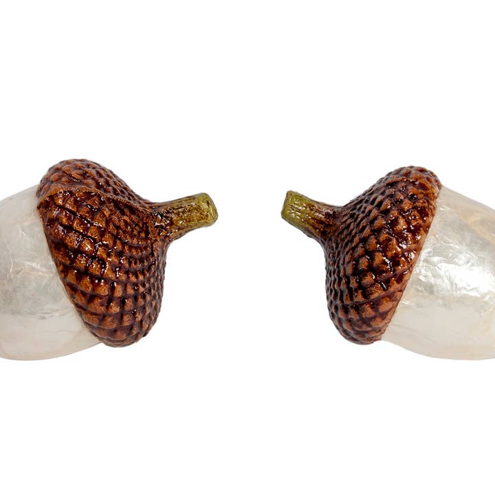 Dekorasyon Gifts Decor – Engroshandel Bordpynt – Capiz akorn (hvid) 7 cm1