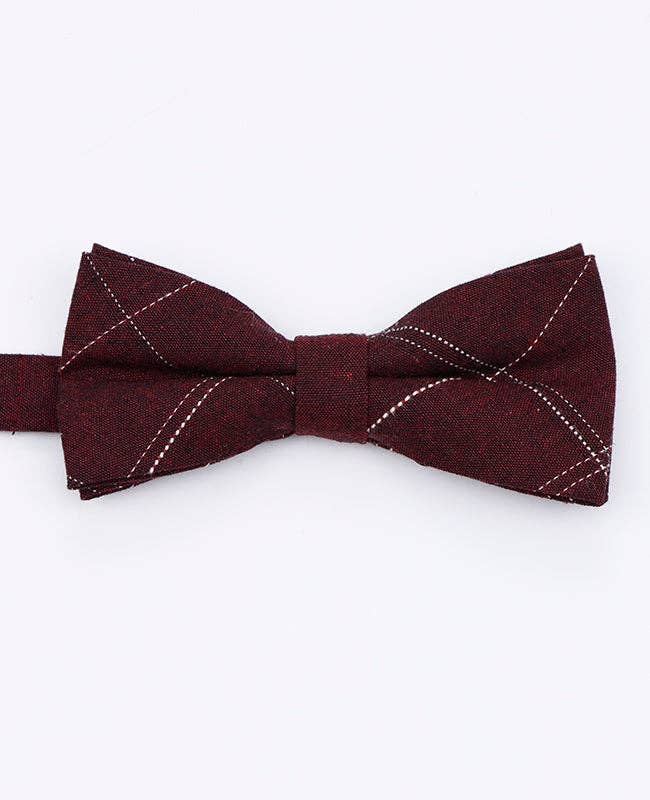 Unipap's - Wholesale Bow Tie - Men's - Men's Red Tartan Cotton Bow Tie "Marcel"3