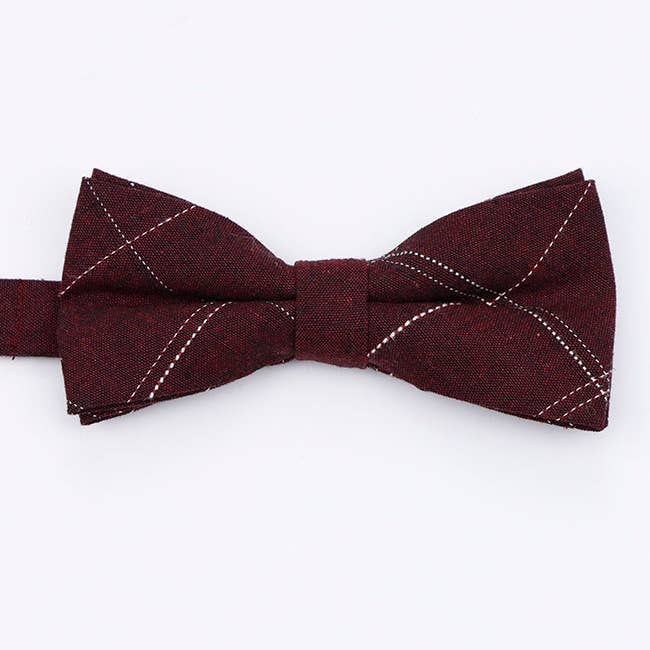 Unipap's - Wholesale Bow Tie - Men's - Men's Red Tartan Cotton Bow Tie "Marcel"3