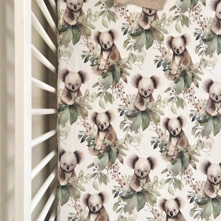 Sábana de Cuna Cuddle Bug & Co Koala Acurrucado para venta al por mayor de Cuddle Bug & Co
